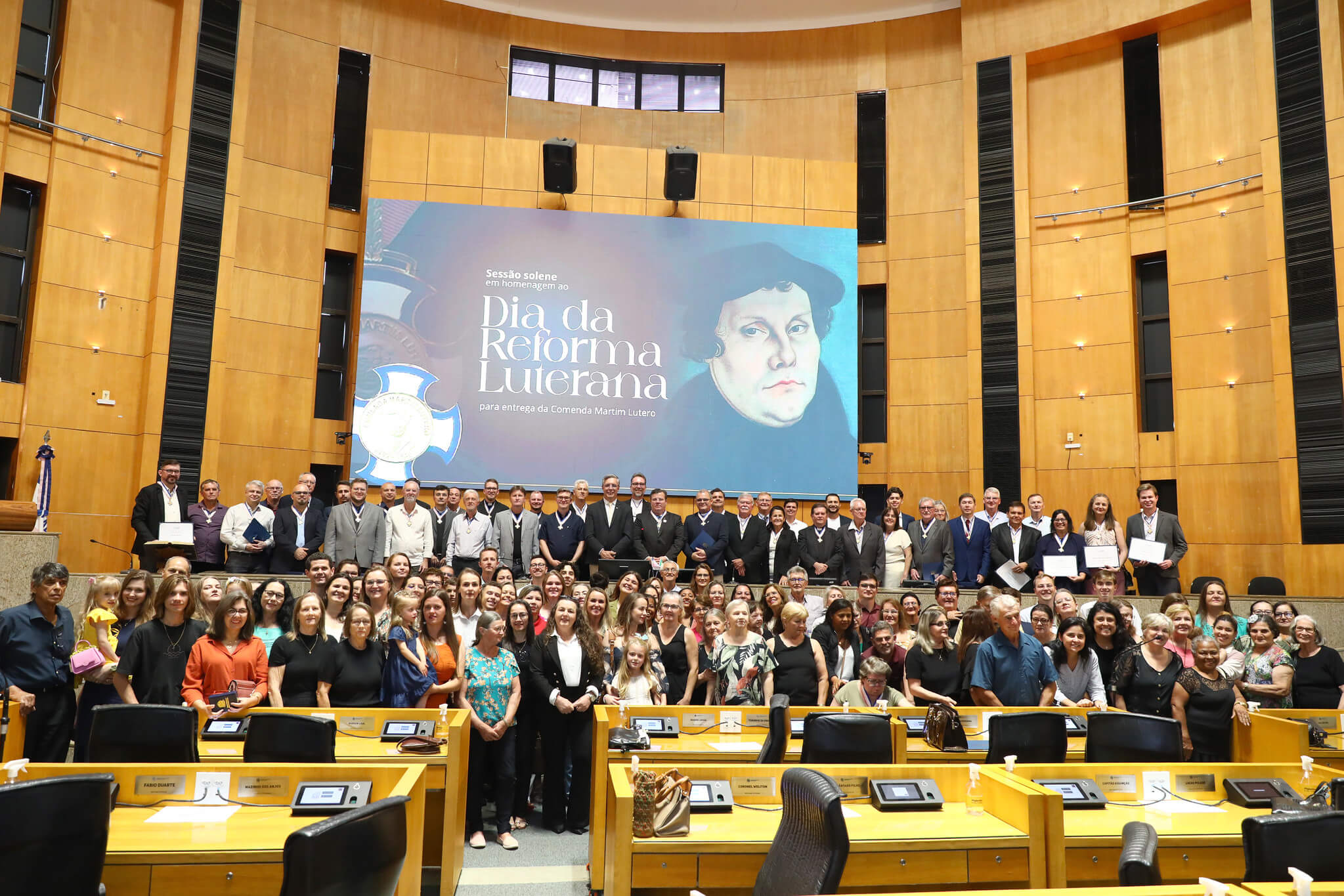 Foto do evento Homenagem com a comenda "Martim Lutero"
